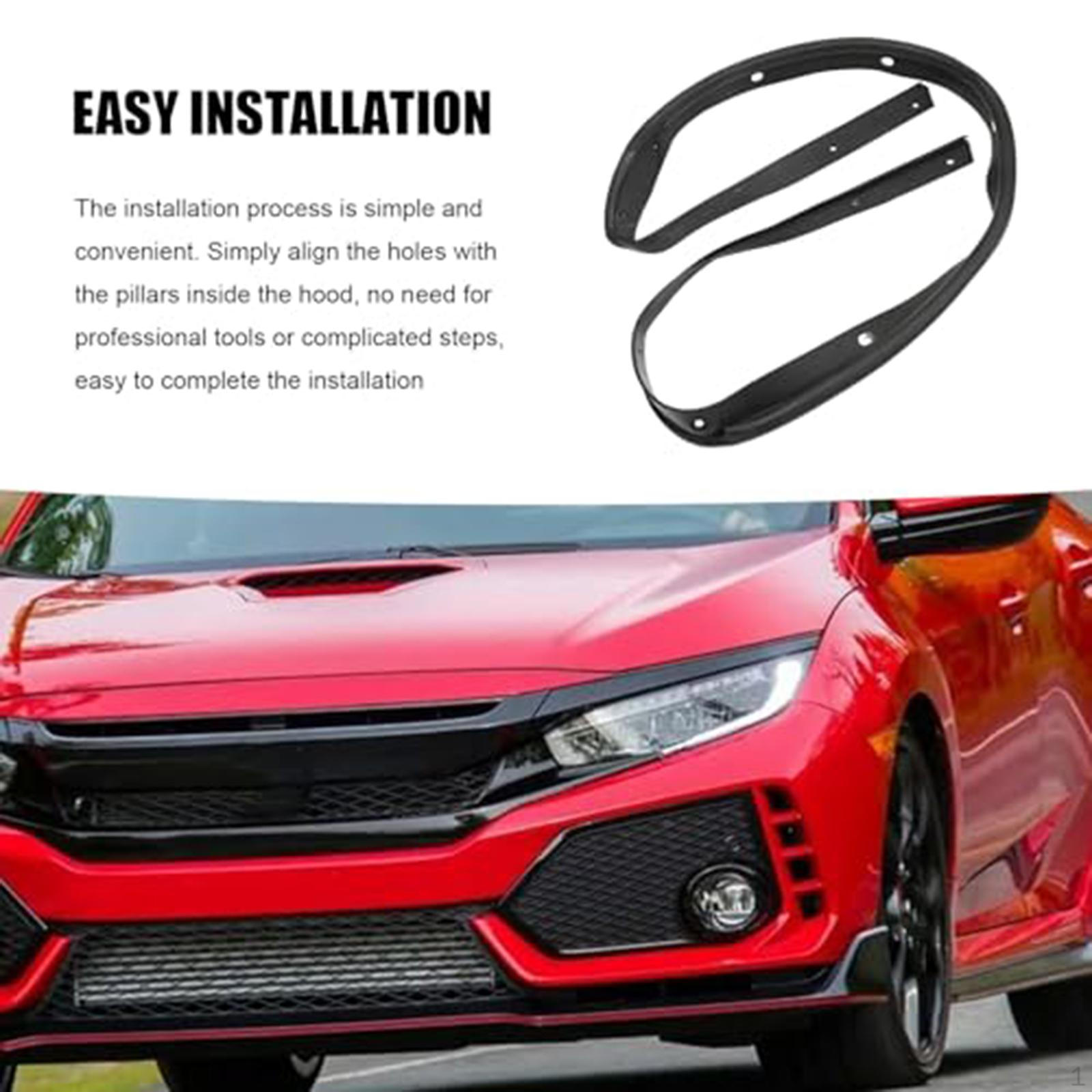 Резиновый уплотнитель капота Уплотнительная лента 74146-tba-a01 Аксессуары Черный для запчастей Легко