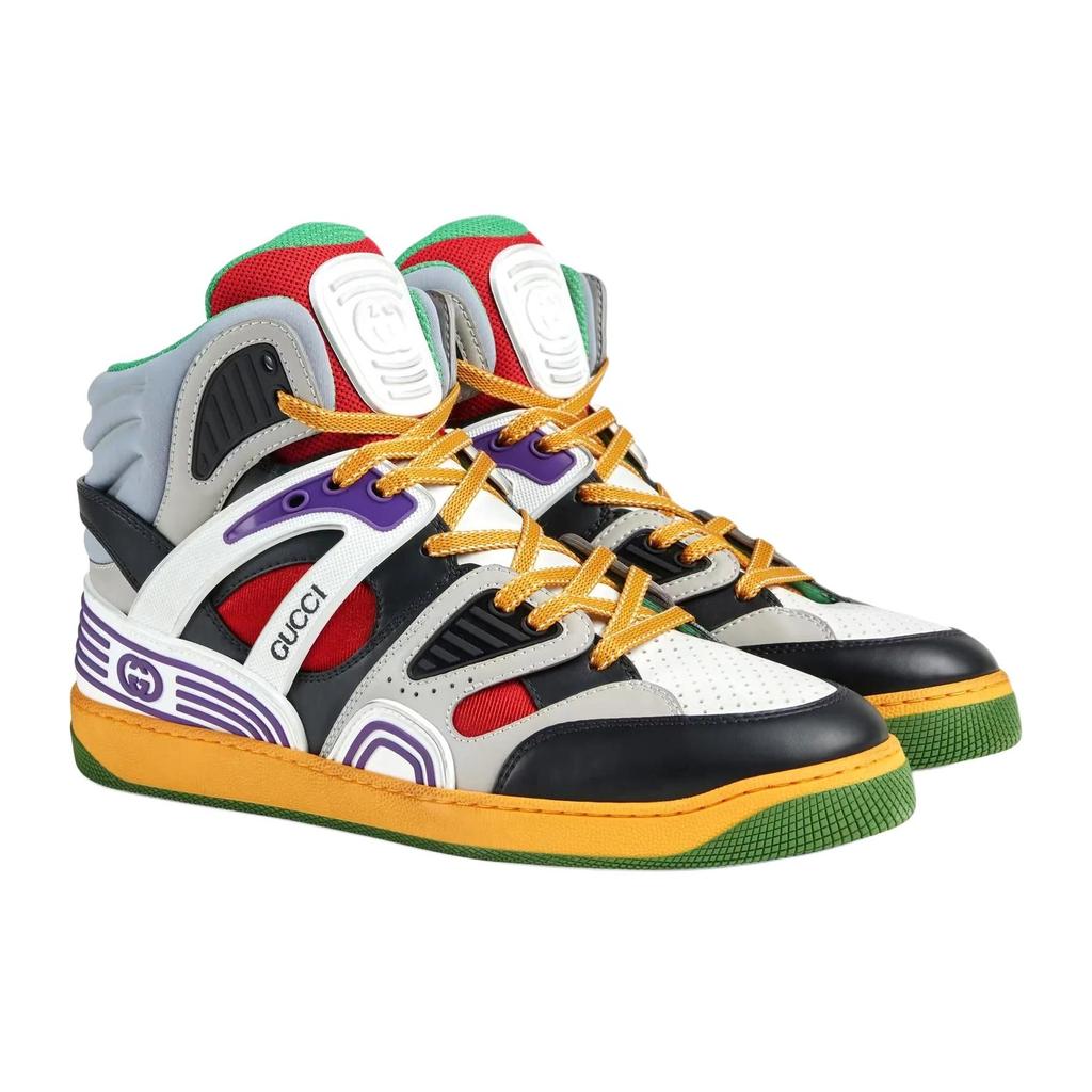 Gucci Basket High "Black Demetra" Sneakers 661303 2SH90 1072