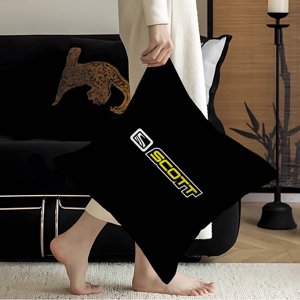 S-Scotts Bike Logo Pillow Cover For Bedroom Room And Living Room Sofa Decorative Cushion Cover