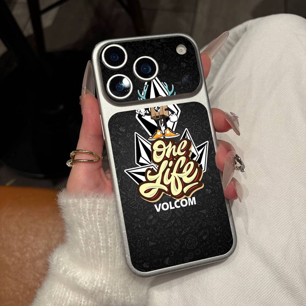 Well-known Skateboard V-VOLCOMs Brand Unique Style Rear Decal Wrap Protective Sticker For IPhone 17 Pro 17 Pro Max iPhone 17 Pro