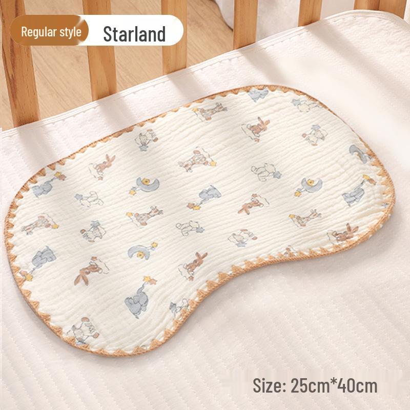 Baby Cloud Breathable Cotton Pillow - Infant Anti-Spit Design, 0-6 Months