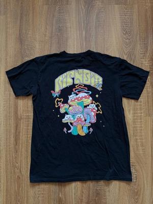 RIPNDIP T-Shirt Black Psychedelic Mushroom Cat Graphic Streetwear Size L