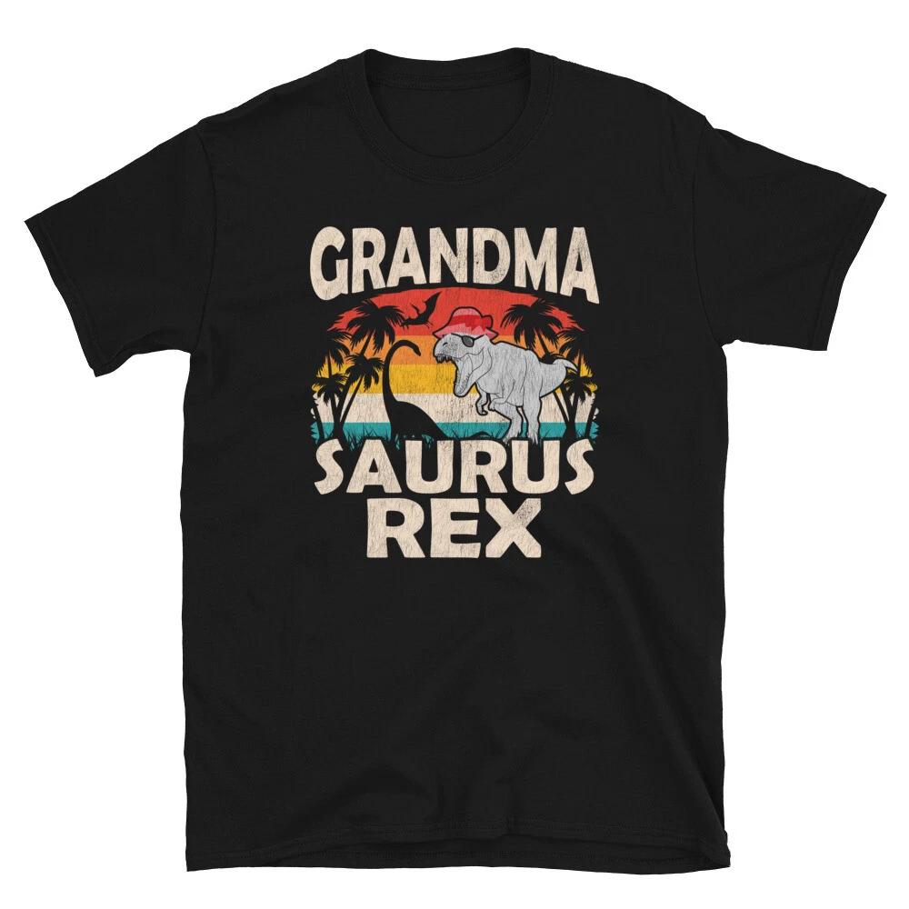 Grandma Saurus Rex Funny Dinosaur Tyrannosaurus Vintage Style Unisex T-Shirt S