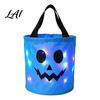 Große Vorratsbehälter für Süßigkeiten Halloween Leuchtende Kürbis-Tasche LED-Leuchtender Trick-or-Treat-Eimer Dekorative Behälter Süßigkeiten Wiederverwendbar Wasserdicht