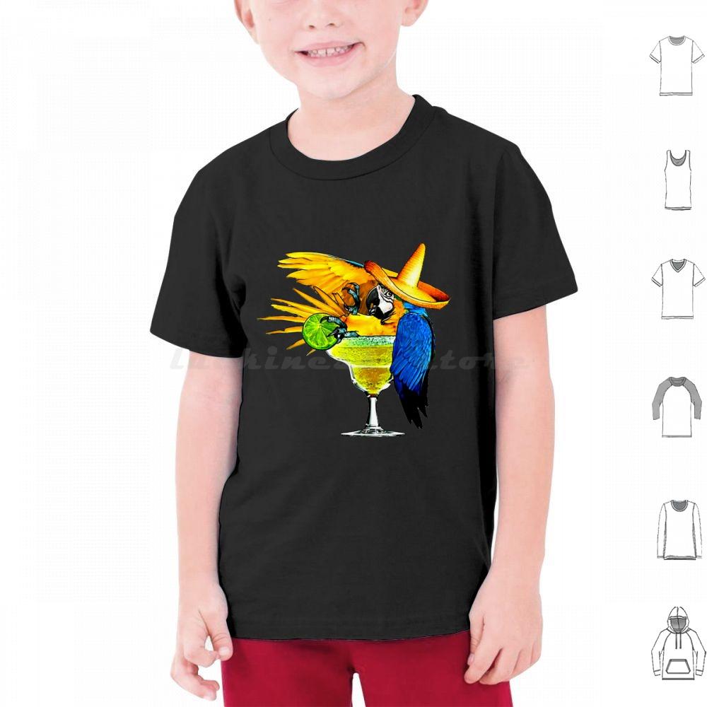 Parrot Drinking Tequila T Shirt Big Size 100 Cotton Jimmy Buffett Beach Parrothead Margaritaville Buffett Parrot Surfing