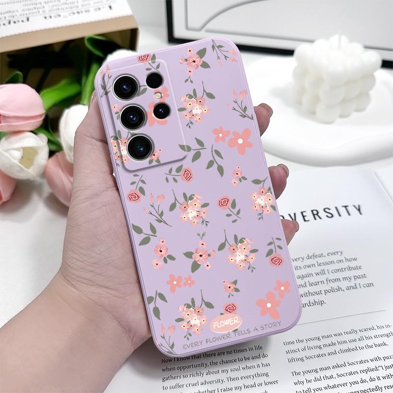 Floral Scent Phone Case For Samsung Galaxy S25 FE S24 S23 S22 S21 S20 Ultra Plus Note 20 Ultra 10 Plus Cover