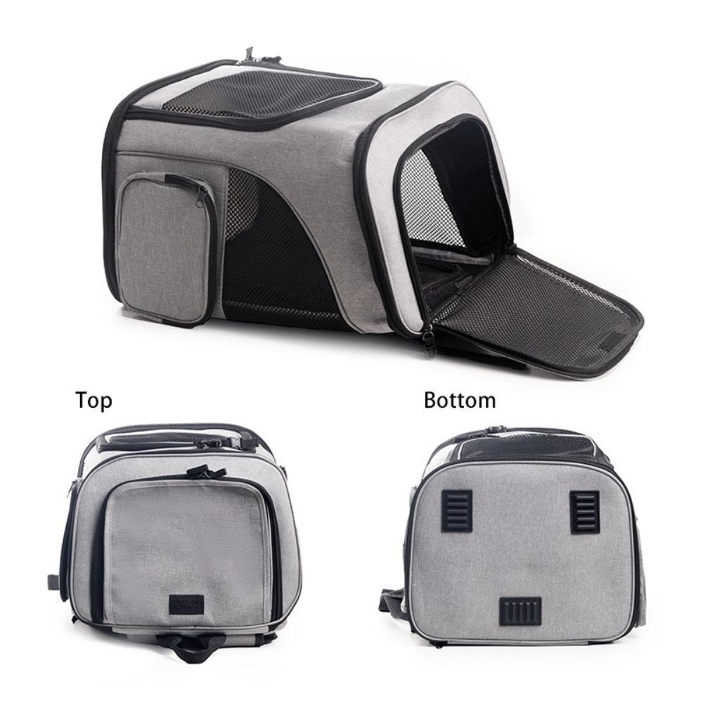 New Expandable Out Puppy Backpack Large Capacity Foldable Pet Bag Breathable Cat Backpack for Pet Carrier