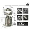 304 Stainless Steel Pipe Fitting Bulkhead Water Tank Connector Adapter Inner and Outer Wire Water Tank Joint