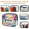 1pc Transparent Single-Sided Print Toiletry Bag, Portable Outdoor Travel Cosmetic Organizer with Thickened PVC Storage Pouch