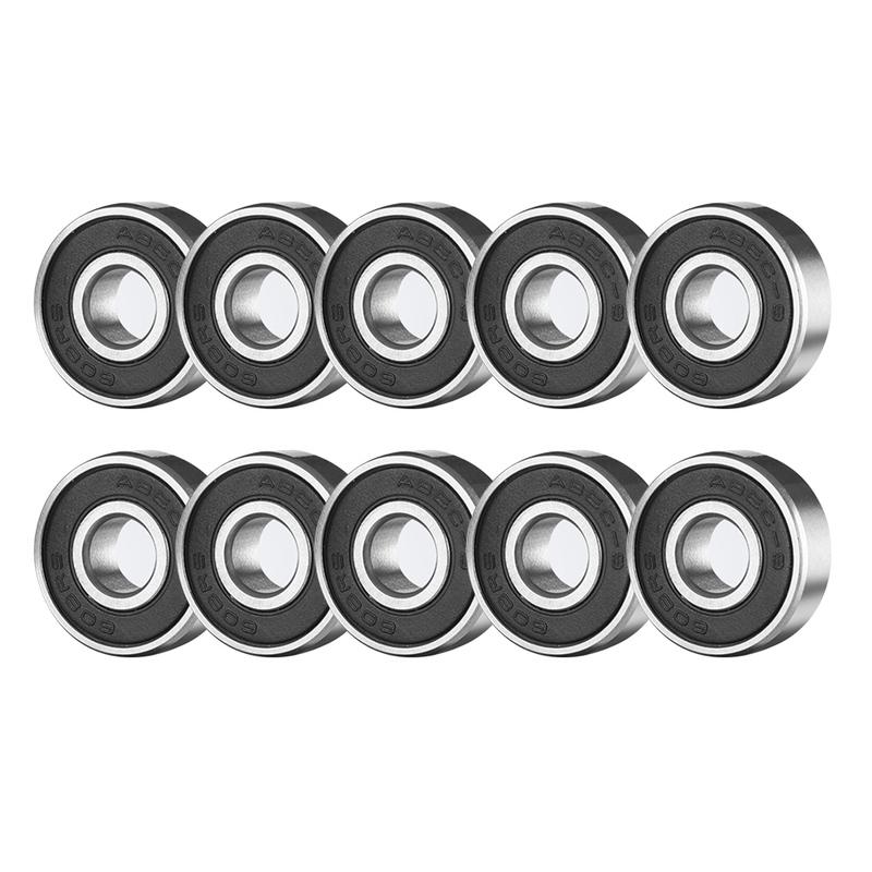 10PCS ABEC-9 608 2RS Roller Skate Wheel Bearing Anti-rust Skateboard Wheel Bearing Red Sealed 8x22x7mm Shaft