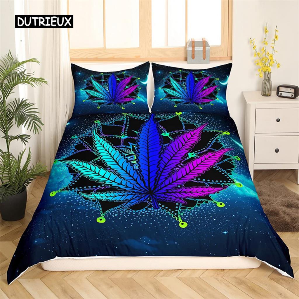 

Красочный пододеяльник с изображением инопланетянина, комплект постельного белья с изображением черепа инопланетянина, психоделический космический подарок «Король инопланетянин», украшение для спальни для мужчин и мальчиков EU single(135x200cm)