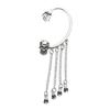 Unique Skull Tassels Earring Fashion Dangle Ear Cuff Comfortable Ear Jewelry Alloy Texture Suitable for Party Wear