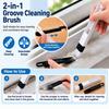 2pcs 2-in-1 Design Window Groove Cleaning Brush Slot Dust Cleaner  Window Groove Cleaning