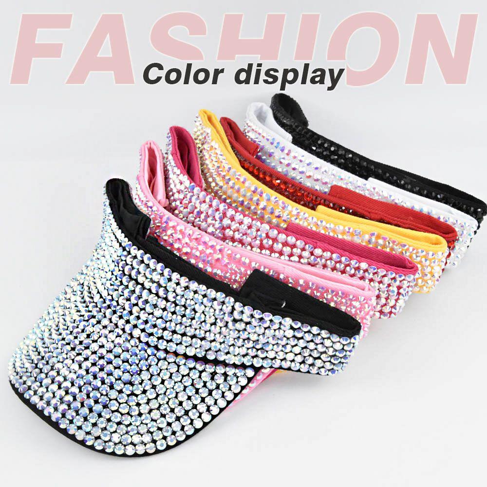 Beach  Hats Luxury Sports Cap Empty Top Baseball Caps Women cap Rhinestone Hats Korean Style Hats