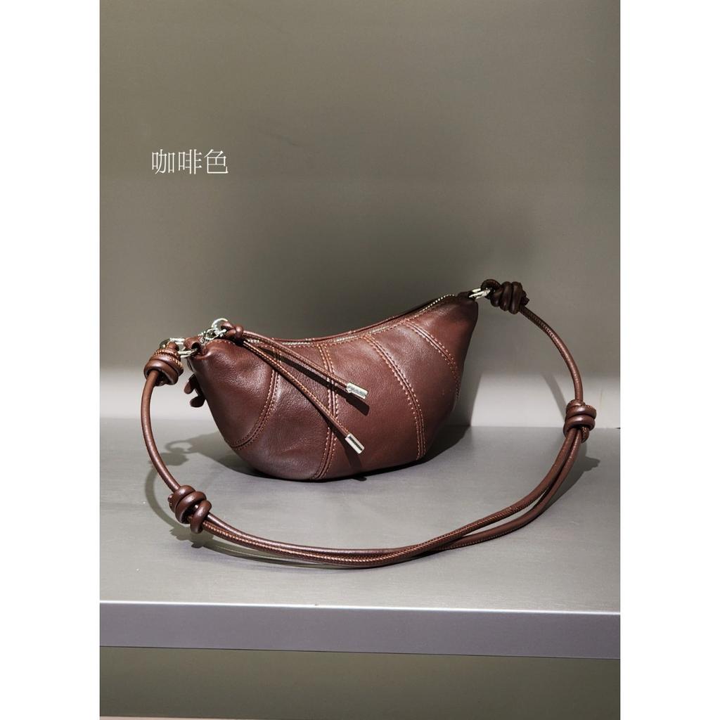 Sheepskin horn croissant bag dumpling bag 2025 new niche design change bag single shoulder messenger bag women's wholesale