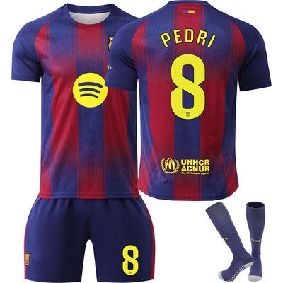 25-26 Domácí fotbalový dres Barcelona pro děti a dospělé PEDRI #8
