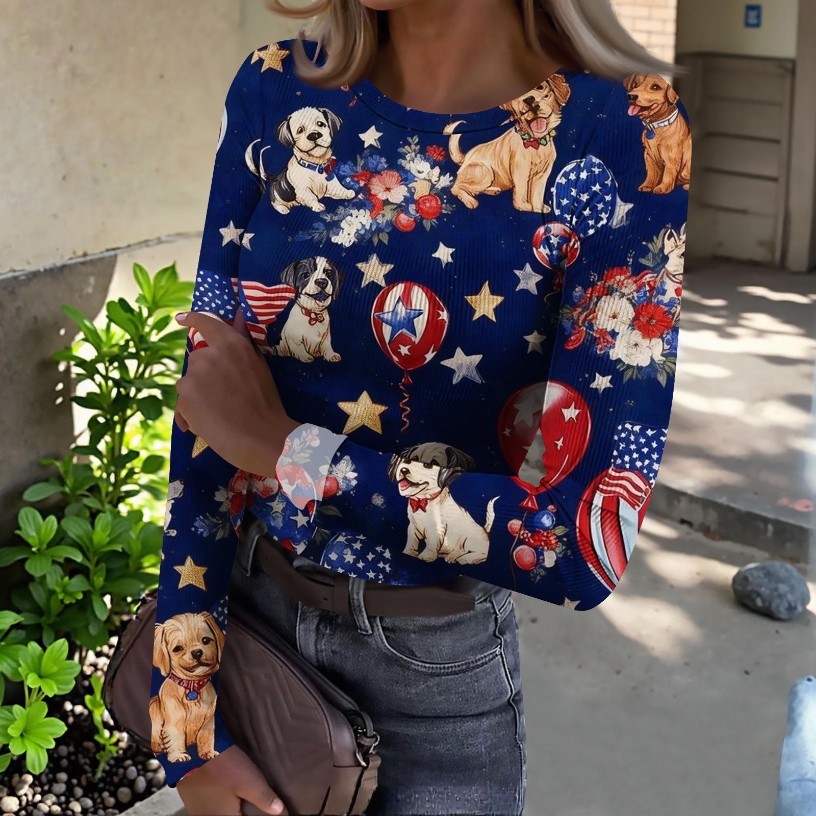 

Женская зимняя облегающая футболка, модная повседневная, с принтом, с круглым вырезом, пуловер, топ с длинным рукавом XXXL