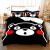 Serietidningar Kumamon Sängkläder Set Pojkar Flickor Twin Queen Size Påslakan Örngott Säng Barn Vuxen Mode Hemtextil