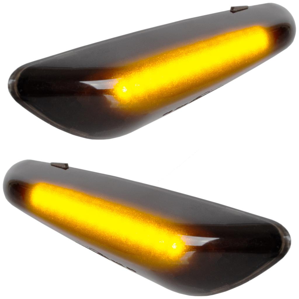 BMW Serie 1 E81 E82 E87 E88 Indicatore di Direzione Laterale LED Dinamico Fumé, Set da 2