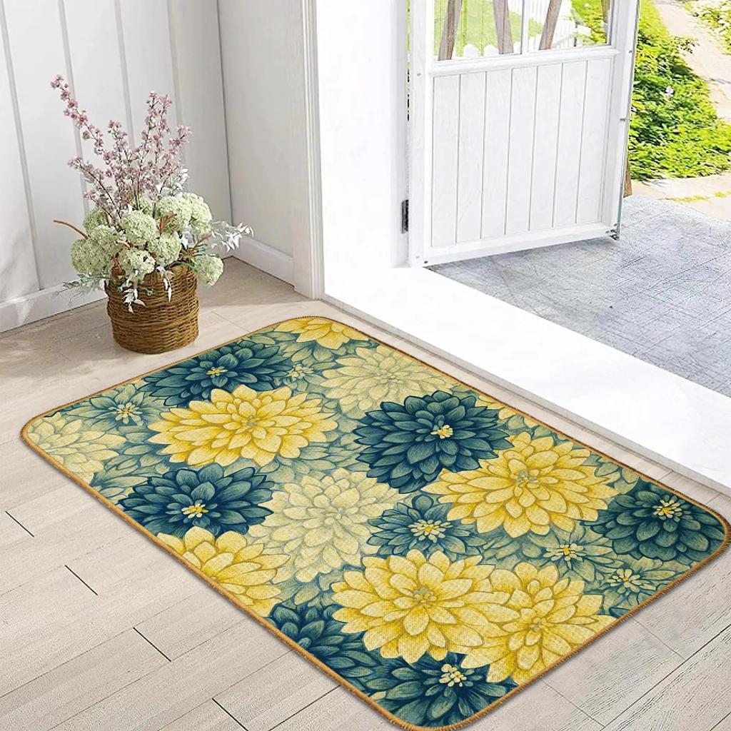 Christmas Snowflakes Doormat Floor Mat For Indoor Outdoor Welcome Mats Stair Porch Garden Kitchen Home Bedroom Decoration