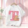 Sommer Capybara Anime Brief Niedlich Bedruckt Kinder T-Shirt Mädchen Kurzarm Mode Oberteile Kinderkleidung Lässige T-Shirts