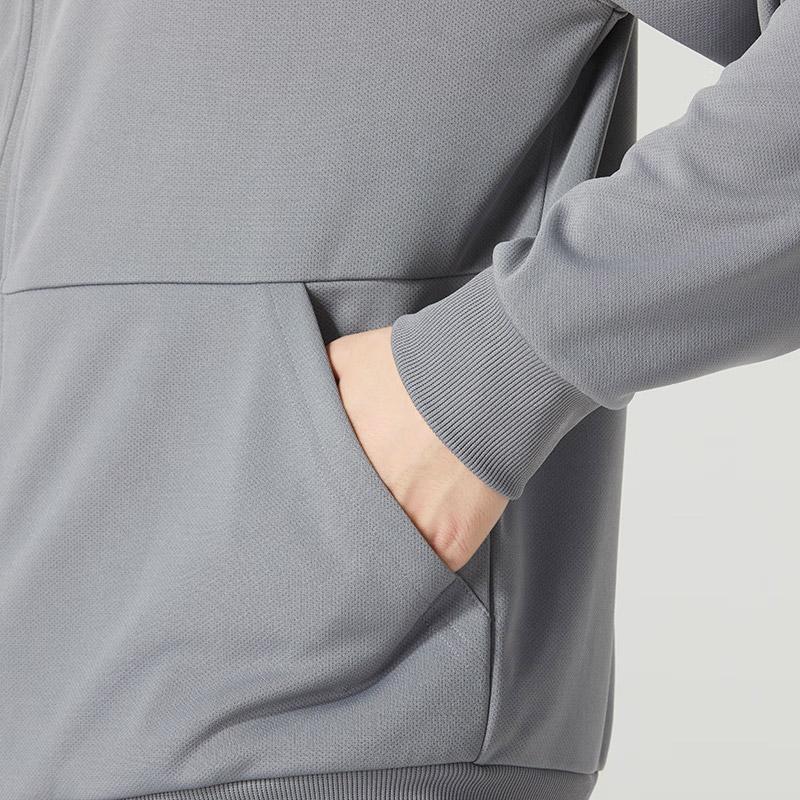 Under Armour Logo Knitted Jacket And Jogger Pants Casual Sports Set Men Sets Gray 23600304-014+23600704-014