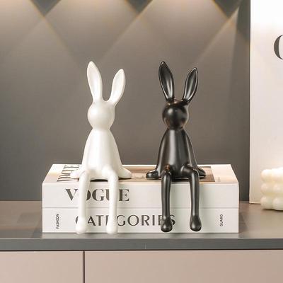 Keramik-Kaninchen-Ornamente für die Heimdekoration - Wohnzimmer, TV-Schrank, Flur, Weinschrank-Dekoration