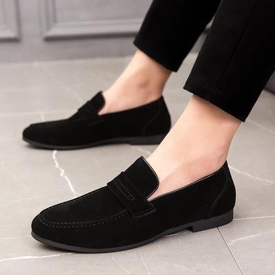 Yeni İlkbahar Günlük Hakiki Deri Süet Loafer Ayakkabılar Erkek Yumuşak Trendler Gece Kulübü Ayakkabıları İş Randevu Loafer'ları Resmi Parti Ayakkabıları