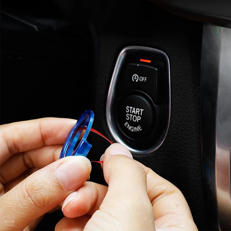 Car Engine Start Stop Ignition Key Ring Decorative Covers Accessories For BMW 1 2 3 4 Series F30 F31 F20 F21 F22 F45 F32 X1 F48