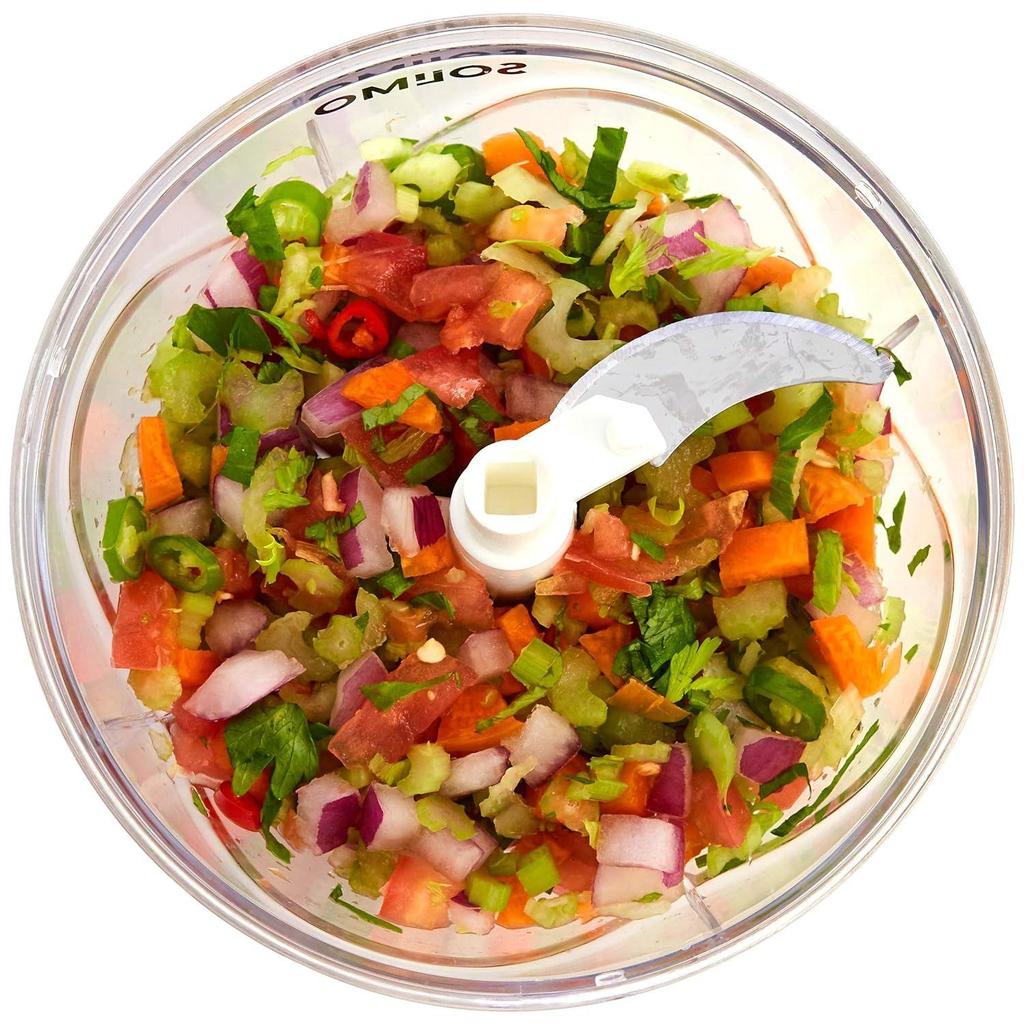 Plastic 500 Ml Large Vegetable Chopper with 3 Blades, Blue