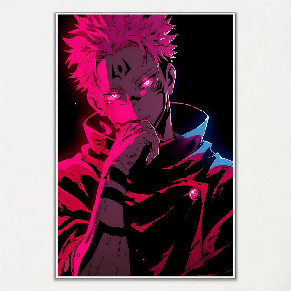 1 szt. Przystojny chłopak anime Ryomen Sukuna Jujutsu Kaisen plakat HD plakaty domowe pokój bar kawiarnia dekoracja sztuka malarstwo ścienne obraz