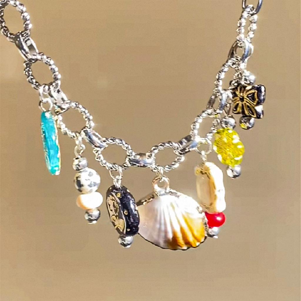 Simple Necklace Fashion Butterfly Pendant Necklace Shell Neck Jewelry Perfect for Youthful Couple or Close Friend