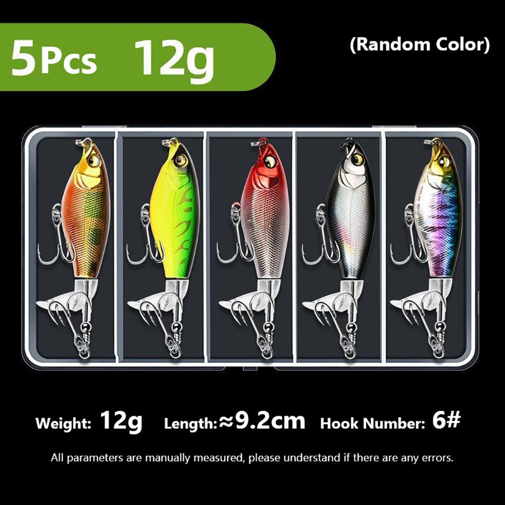 Treble Hook Floating Tractors Propellers 360° Rotate Fake Baits Professional Lure Bait  Blackfish