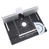 Router Table Insert Plate with Miter Guide Aluminum Alloy Woodworking Bench Flip Board for Slotting Trimming Black MM