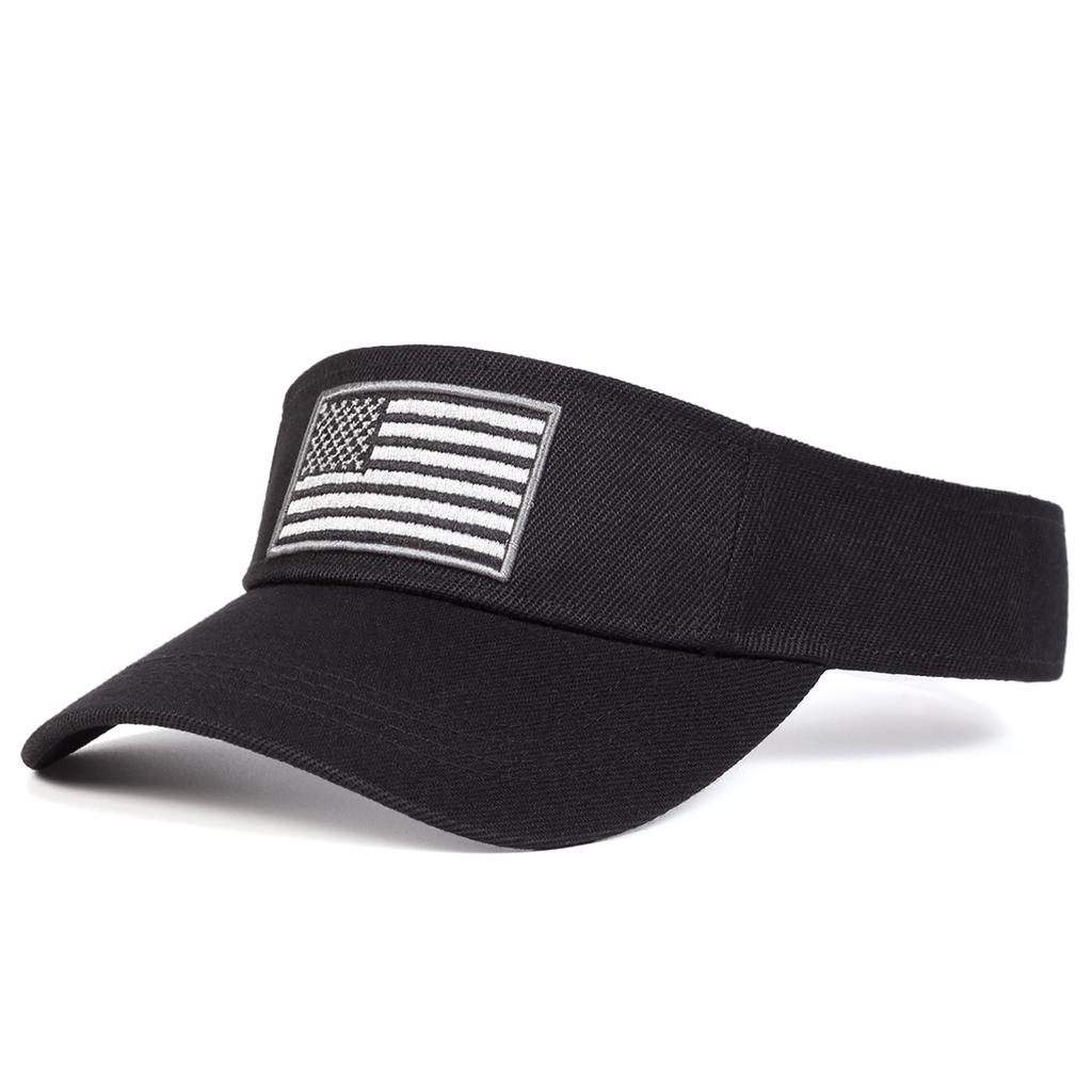 Unisex Amerikanische Flagge Stickerei Verstellbare Sonnenschutz Leere Oberteil Kappe Golf Baseballmützen Frühling Sommer Outdoor Sport Reise für Damen Herren