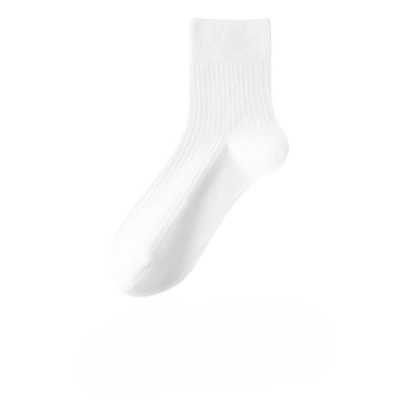Pure Cotton Socks - Men's Summer Ultra-thin, Open-weave, Breathable Mid-calf Socks, Odor-resistant and Sweat-absorbent Cotton, Bone-free Socks