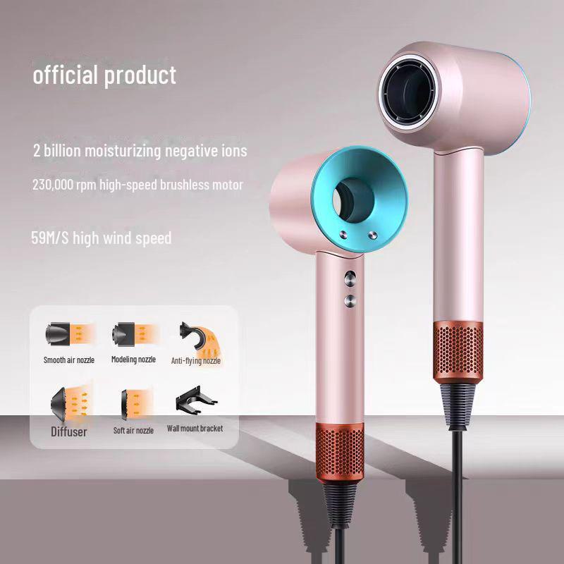 High-Speed Leafless Hair Dryer with Negative Ion Technology for Home Salon Care