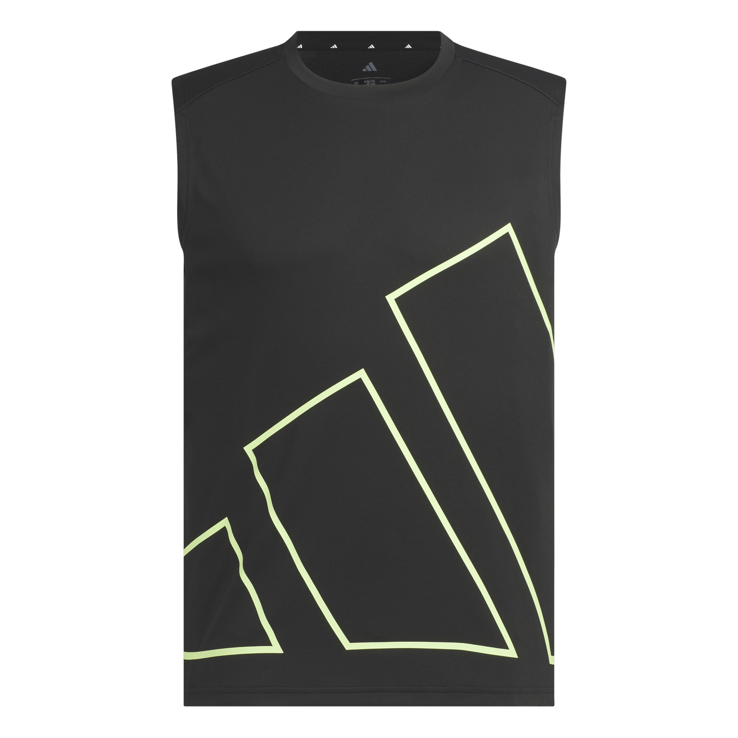 

Мужская футболка без рукавов Adidas с большим логотипом, черная, незаменимая, (VL385, JZ1665)