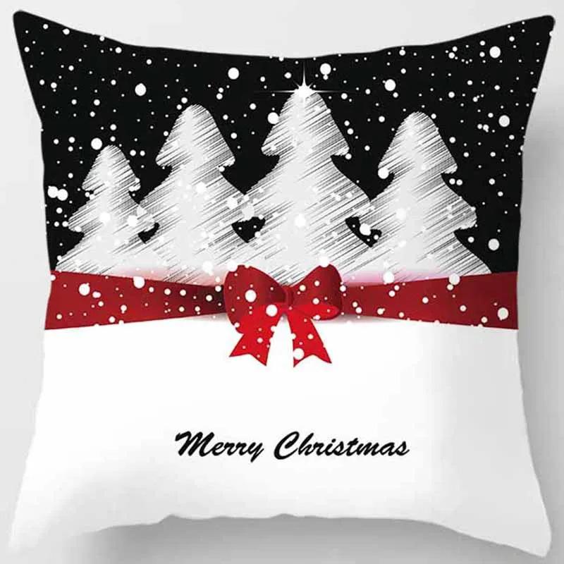 Cartoon Christmas Xmas Decoration Pattern Cushion Cover Home Decoration Cushion Cover Sofa Pillow Cover Merry Christmas