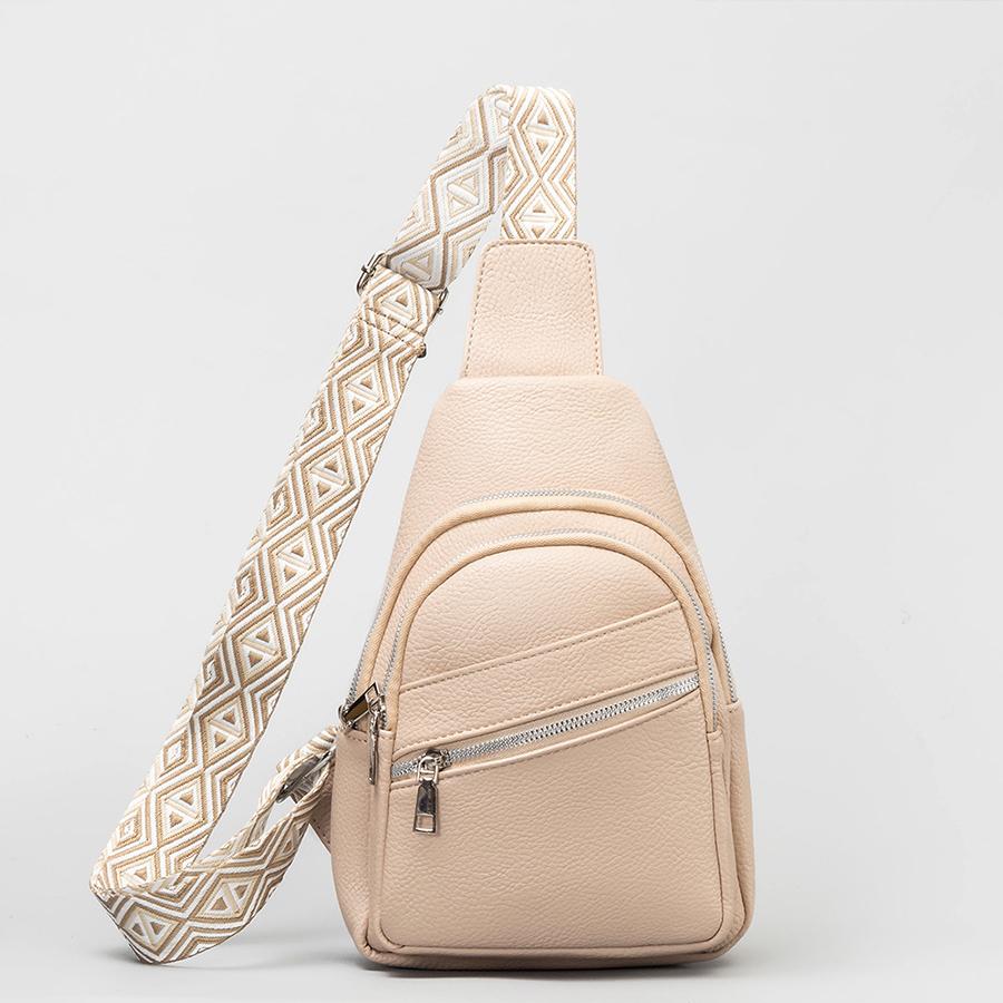 Multifunctional Travel Chest Bag Women's Fashion Zipper Handbags Trend Pu Leather Shoulder Bag Casual Soild Color Messenger Bags