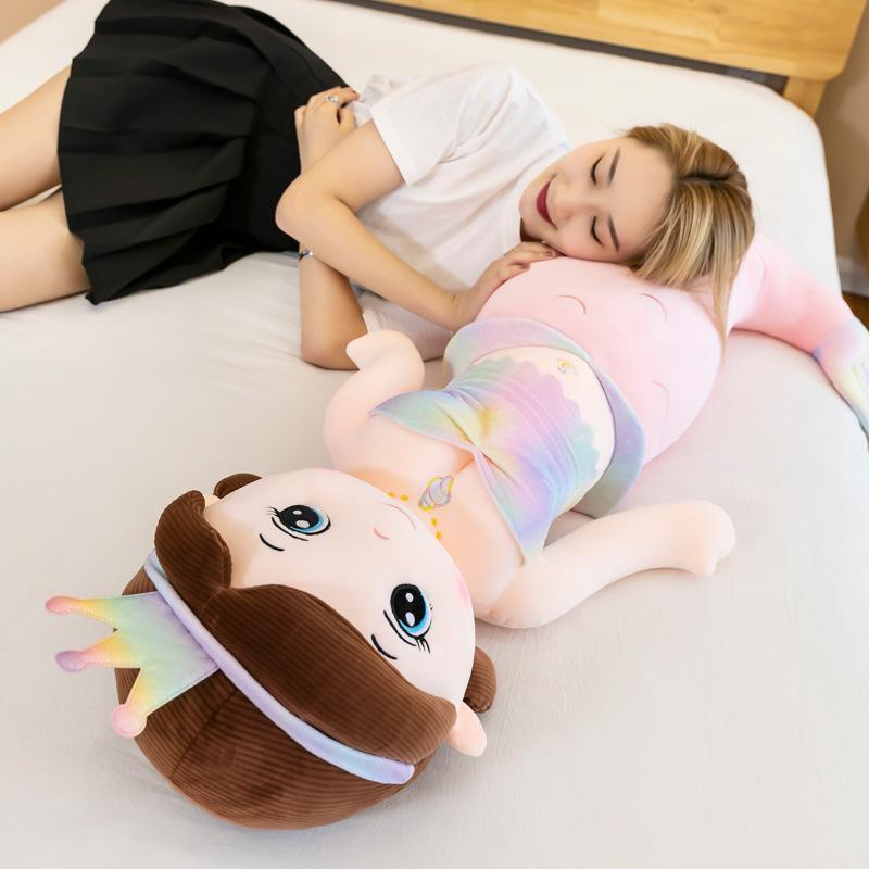 Mermaid plush toy cute doll long throw pillow sleeping ornament for children and girls gifts