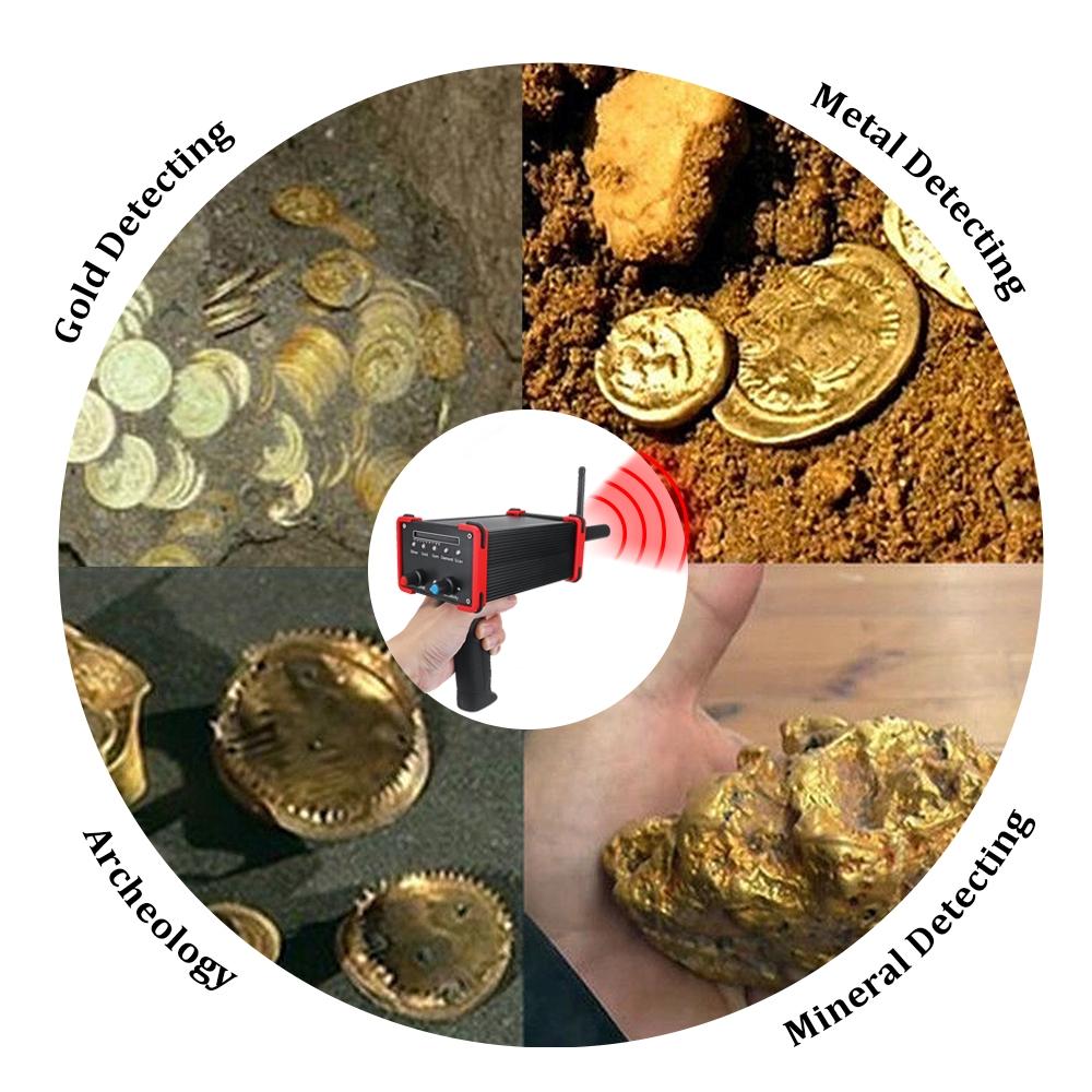 Depth Metal Detector Rechargeable Pointing Long Range Dual System Gold Gem Metal Digital Laser Detector 30M