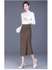 Women's Irregular Slit Pencil Skirt for Spring & Autumn – New Style Professional Straight Skirt