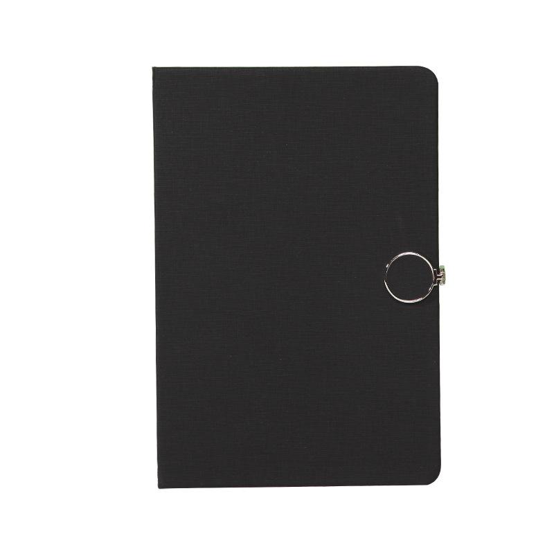 (Logo engrave) A5 simple notebook with buckle design, thickened student diary, business meeting minutes, 132 inner pages, notepad