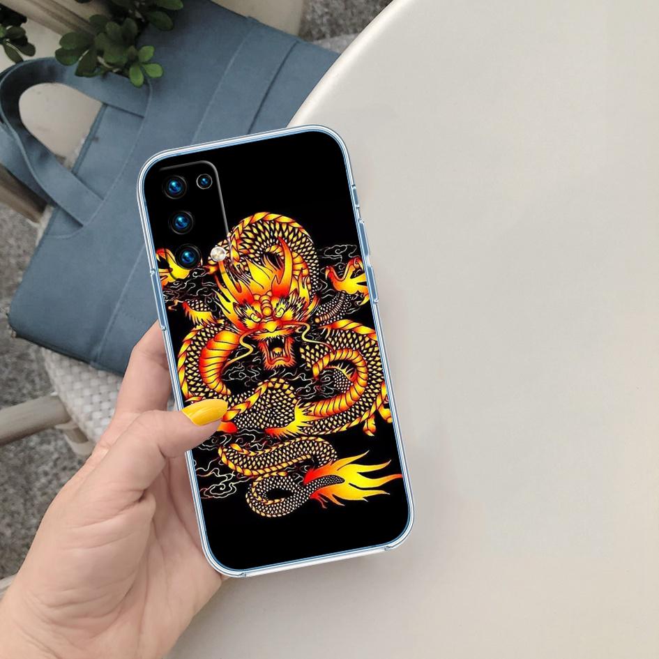 LO25 Chinese Draak Telefoonhoesje voor Motorola Moto Edge 20 30 40 50 S30 Fusion Ultra Pro Neo Lite + G200 G23