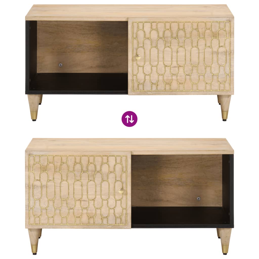 Coffee Table, 80x50x40 Cm, Solid Mango Wood