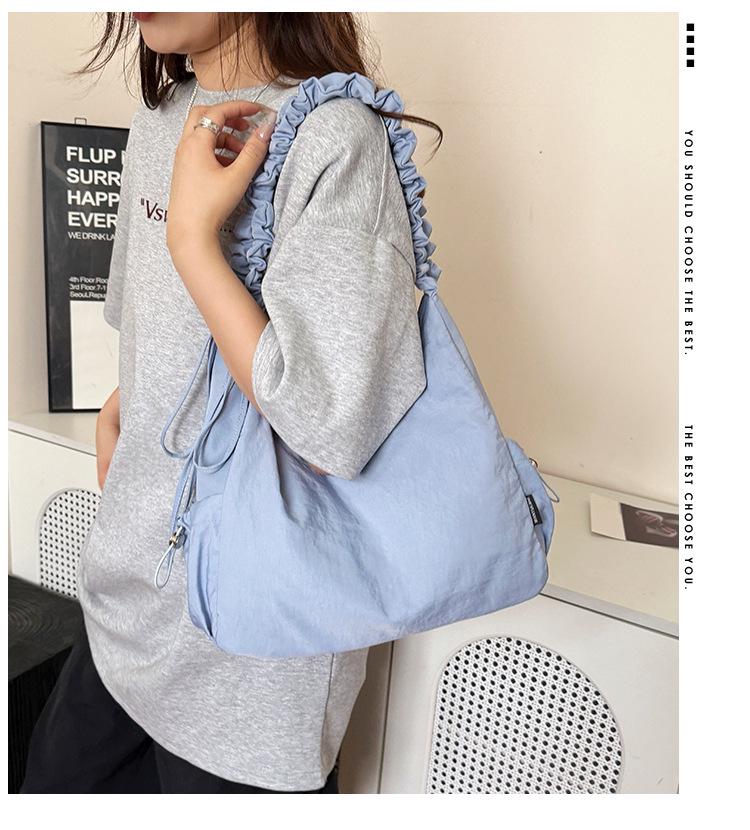 Koreanische Falten-Wolken-Tasche: Große Kapazität, Stilvolle Einzel-Schulter- & Crossbody-Kordelzugtasche