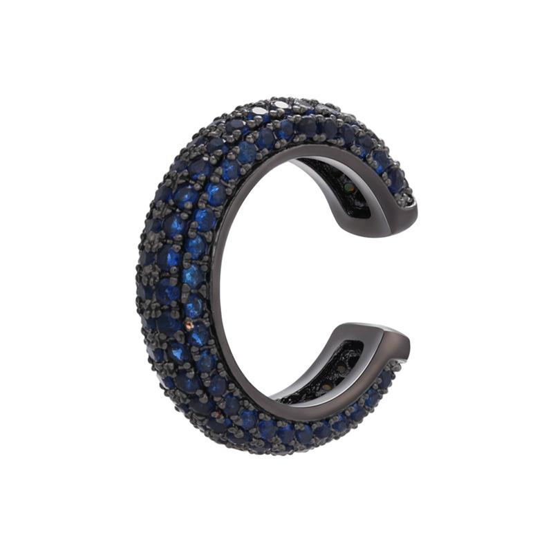 Bead Buckle Jewelry Micro-Inlaid Colored Diamond Ear Bone Clip Color Zirconium Simple Ear Clip Earrings Copper 18K Gold-Plated Ve131