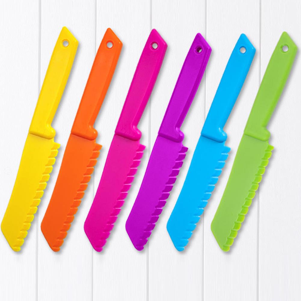 1pc Plastic Kitchen Tools For Kids Cutting Board Knife Children Safety Cooking Tools Fruit Knife For Picnics Camping Use