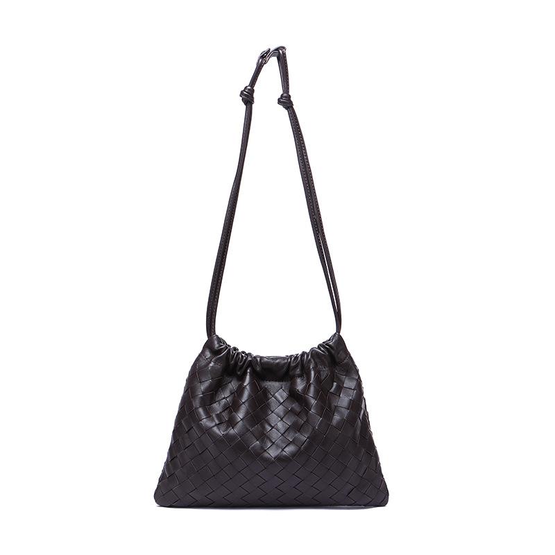 Cross-border trend woven women's bags, garbage bags, one shoulder, underarm bags, portable drawstring, lucky bags, messenger bags, commuter portable.